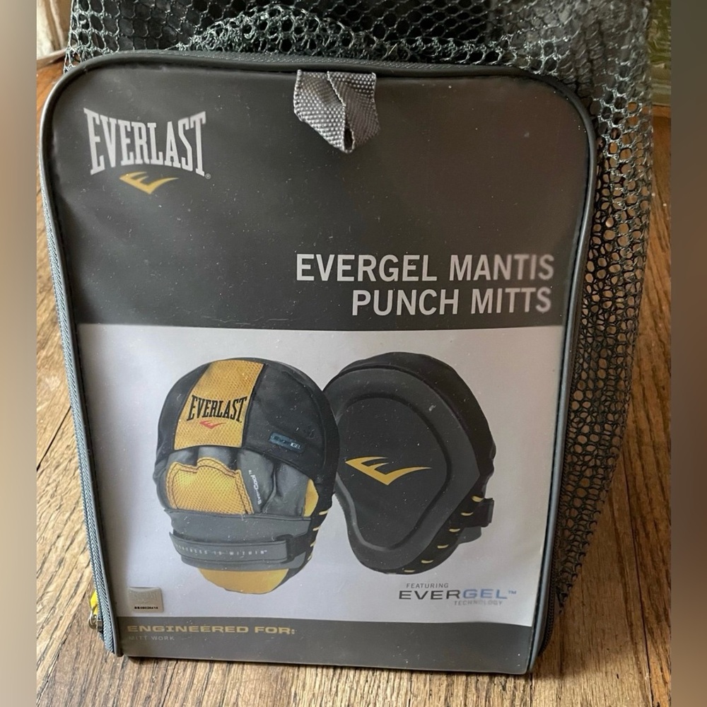 Everlast Evergel Punch Mitts Storage Bag Mesh Gray